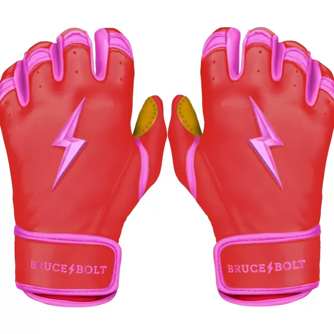 Shop BADER Series Short Cuff Batting Gloves Pink | Red