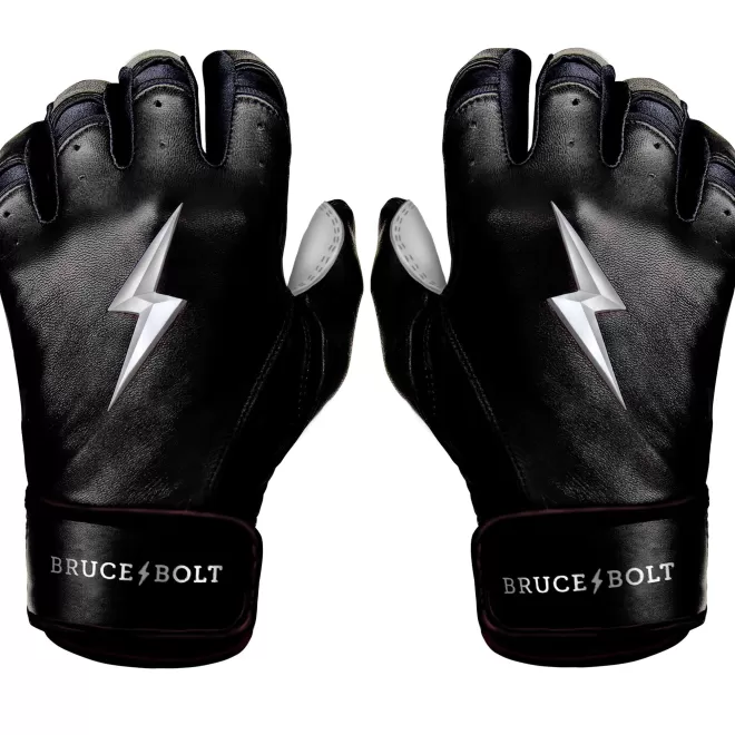 Hot CHROME Series Short Cuff Batting Gloves Black | Batting Gloves