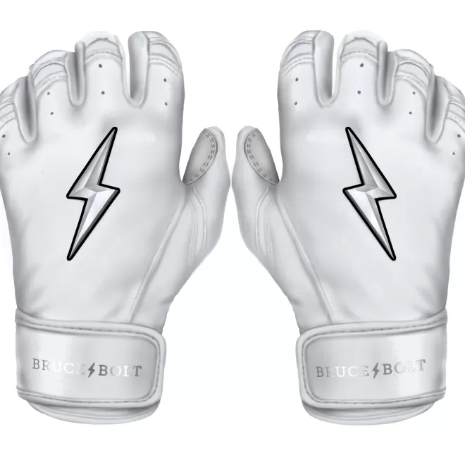 Cheap CHROME Series Short Cuff Batting Gloves White | Batting Gloves