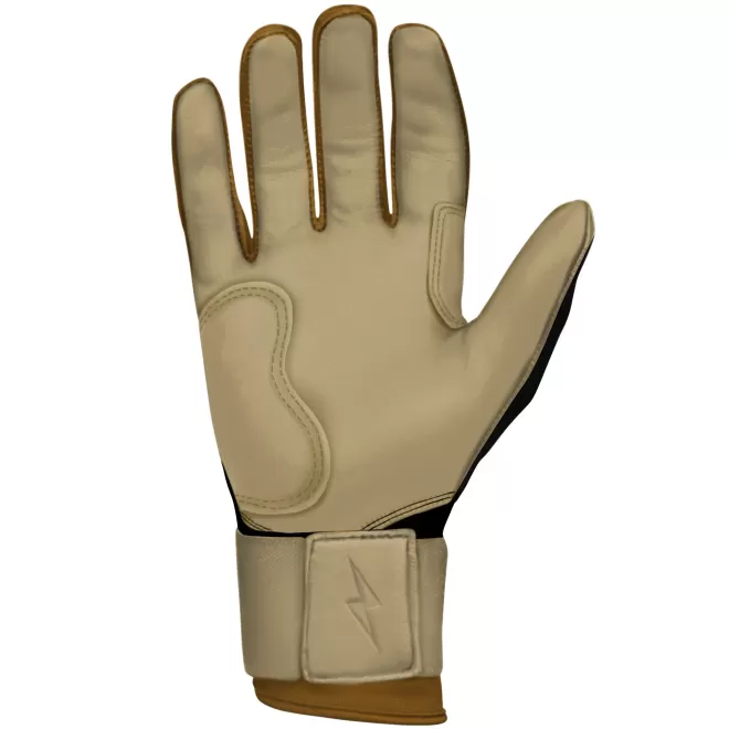 Hot GOLD SERIES Long Cuff Batting Gloves Specialty | Black