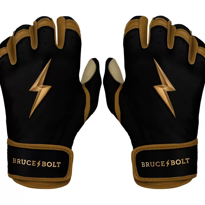 Sale GOLD SERIES Short Cuff Batting Gloves Specialty | Black