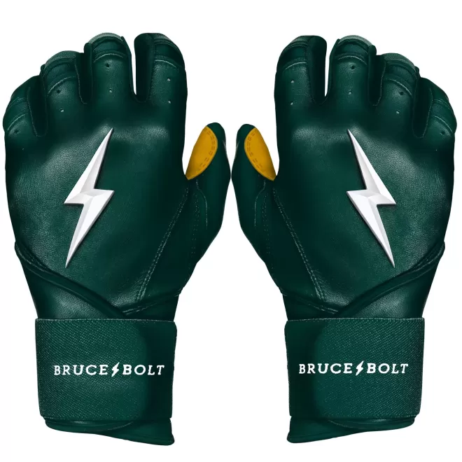 Sale Long Cuff Batting Gloves Green | Batting Gloves