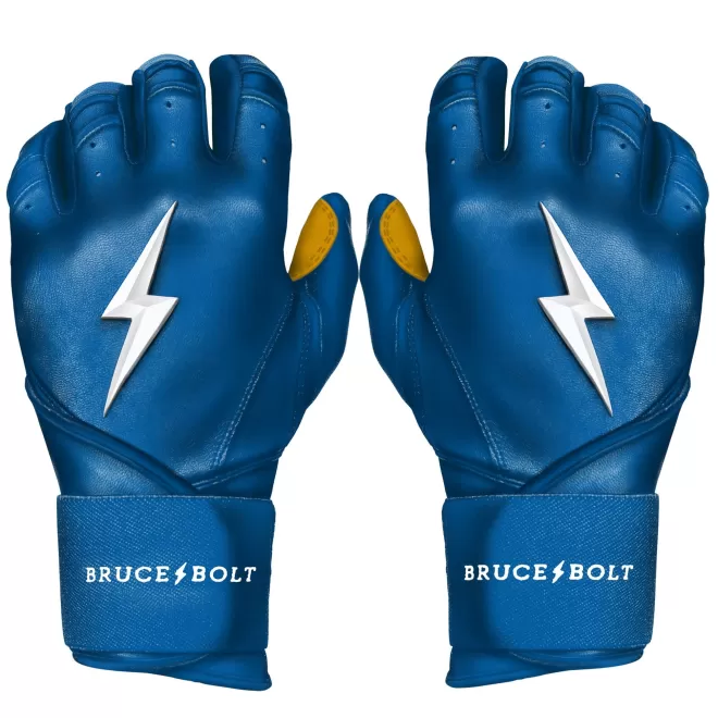 Cheap Long Cuff Batting Gloves Blue | Batting Gloves