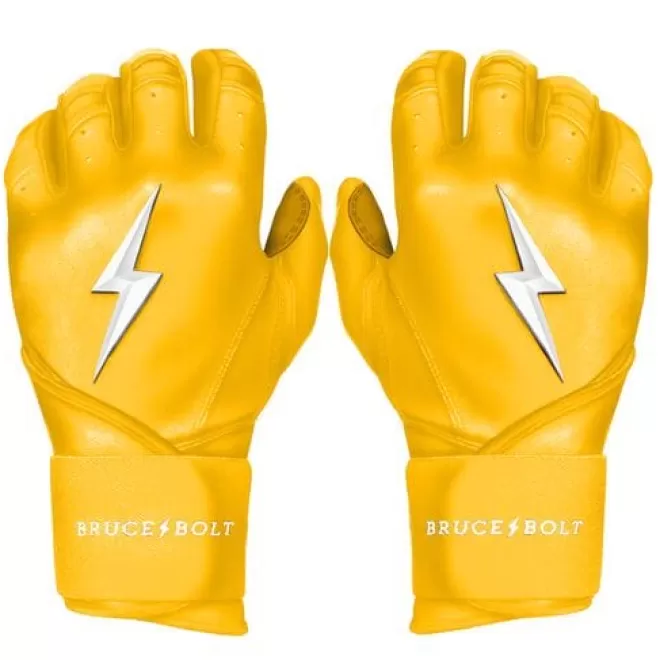 Sale Long Cuff Batting Gloves Yellow | Batting Gloves