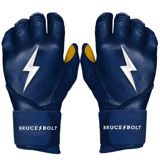 Cheap Long Cuff Batting Gloves Blue | Batting Gloves