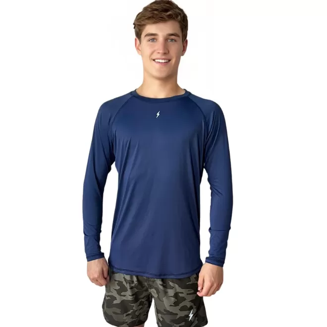 Hot Long Sleeve Performance T-Shirt With Reflective Bolt Performance Tees