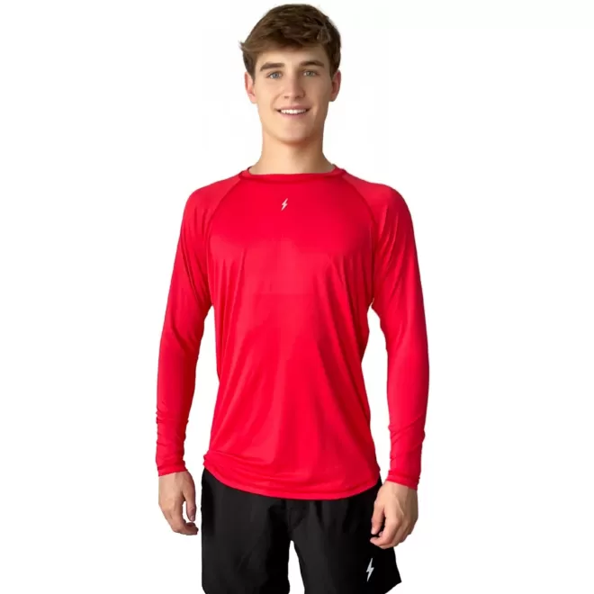 Clearance Long Sleeve Performance T-Shirt With Reflective Bolt Performance Tees