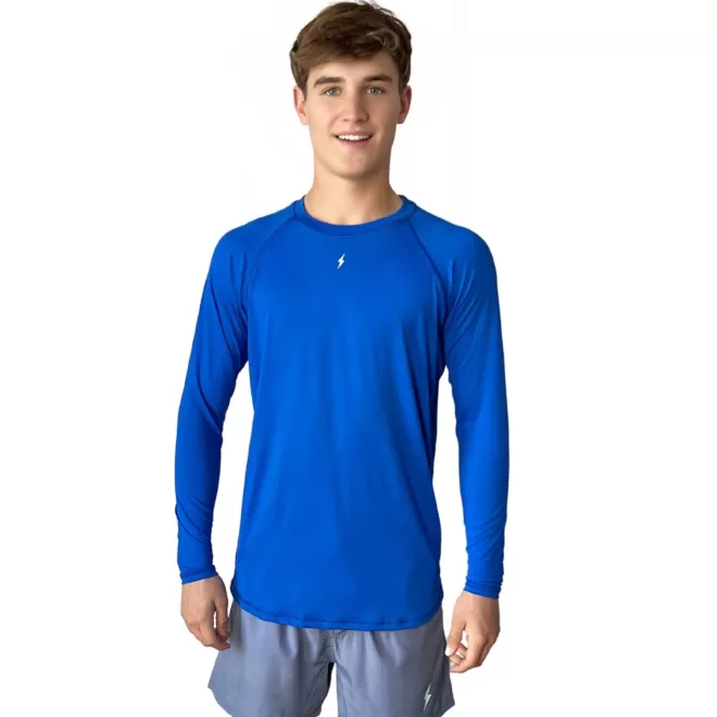 Store Long Sleeve Performance T-Shirt With Reflective Bolt Performance Tees