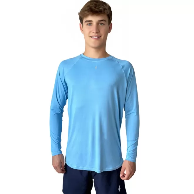 Sale Long Sleeve Performance T-Shirt With Reflective Bolt Performance Tees