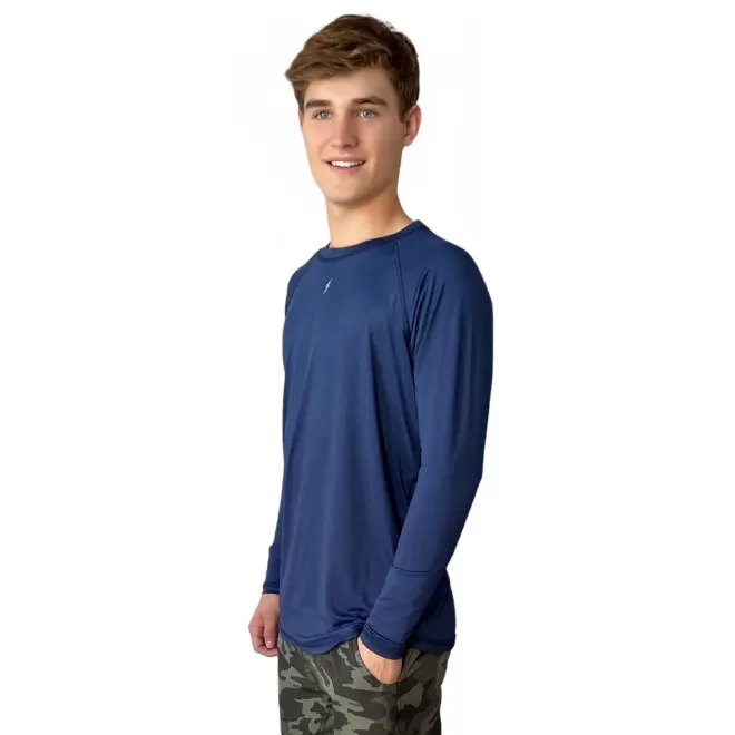 Hot Long Sleeve Performance T-Shirt With Reflective Bolt Performance Tees