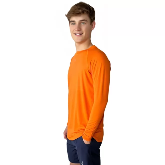 Best Sale Long Sleeve Performance T-Shirt With Reflective Bolt Performance Tees