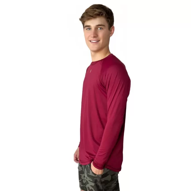 Fashion Long Sleeve Performance T-Shirt With Reflective Bolt Performance Tees