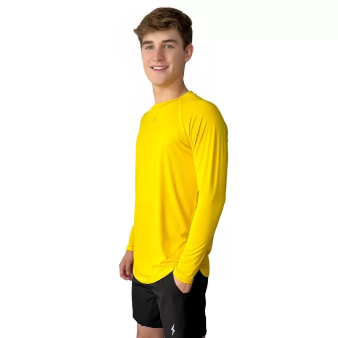 New Long Sleeve Performance T-Shirt With Reflective Bolt Performance Tees