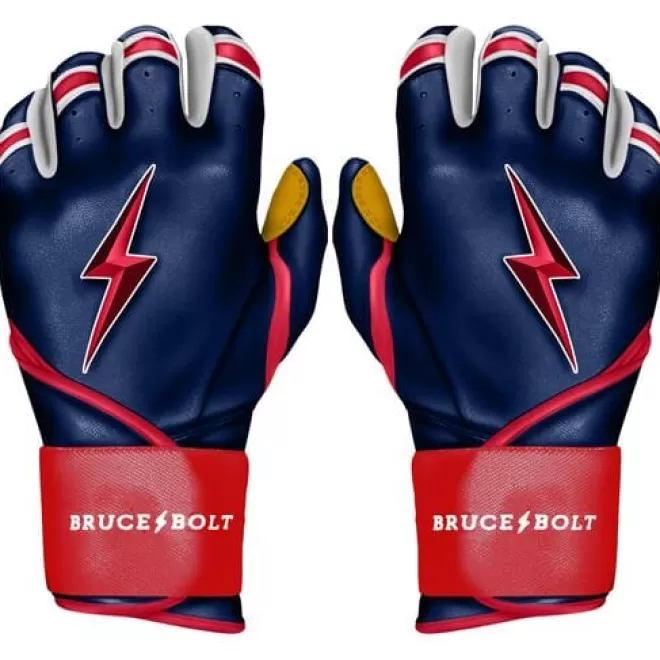 New Patriot Series Long Cuff Batting Gloves Specialty | Blue