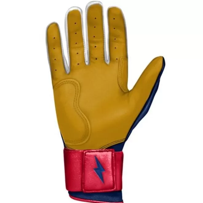 New Patriot Series Long Cuff Batting Gloves Specialty | Blue