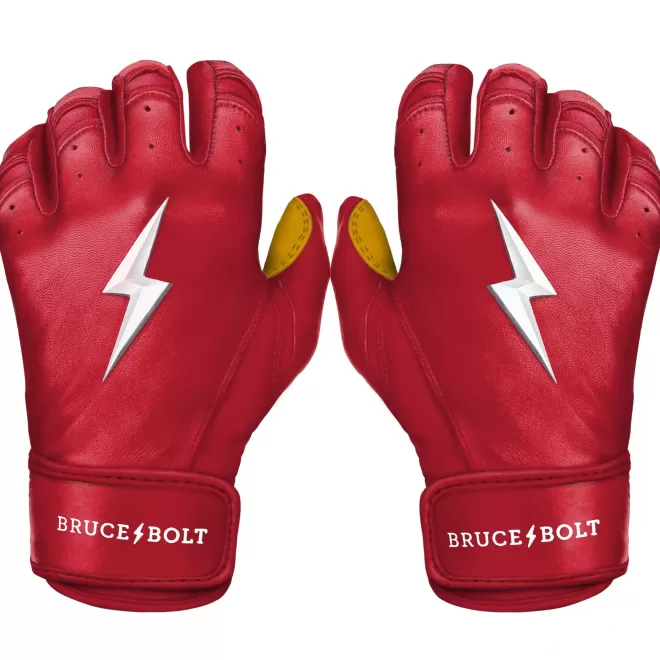 Fashion Short Cuff Batting Gloves Red | Batting Gloves