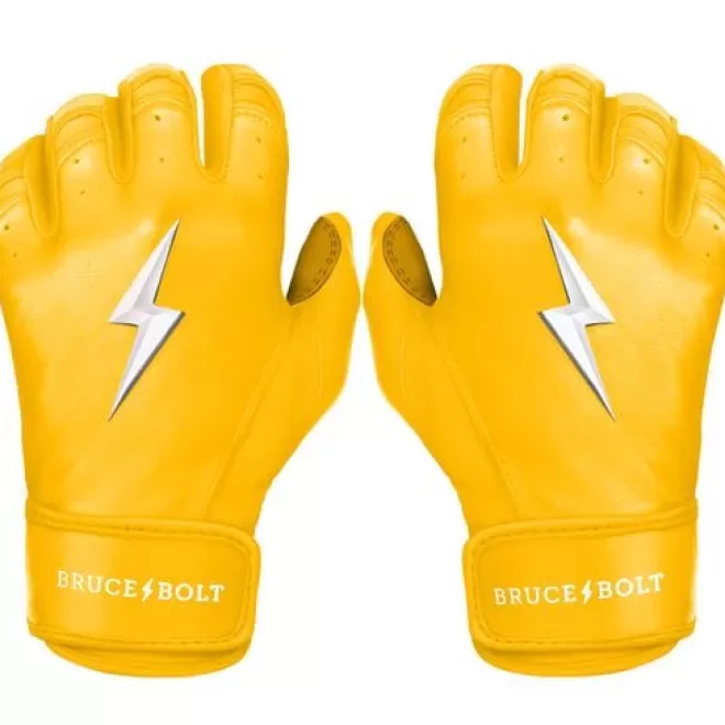 Fashion Short Cuff Batting Gloves Yellow | Batting Gloves