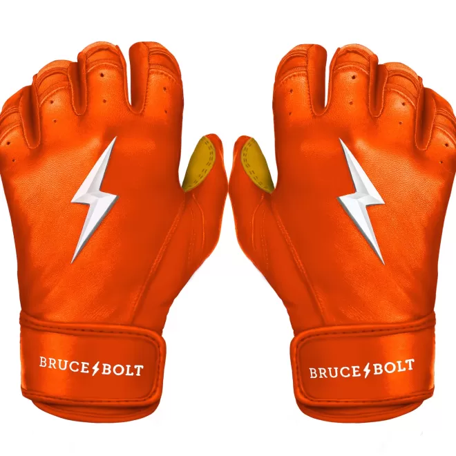 Flash Sale Short Cuff Batting Gloves Orange | Batting Gloves