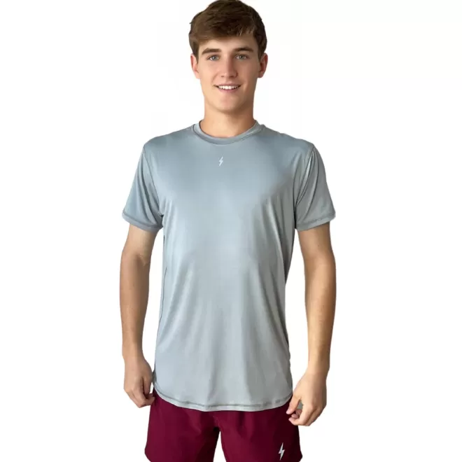 Cheap Short Sleeve Performance T-Shirt With Reflective Bolt Performance Tees